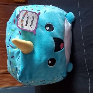 Moosh Moosh Squared Poindexter Narwhal Soft Plush Buddies Stuffed Animal Pillow